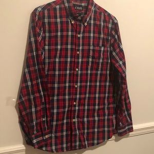 Chaps Men’s Red Plaid Long Sleeve Shirt